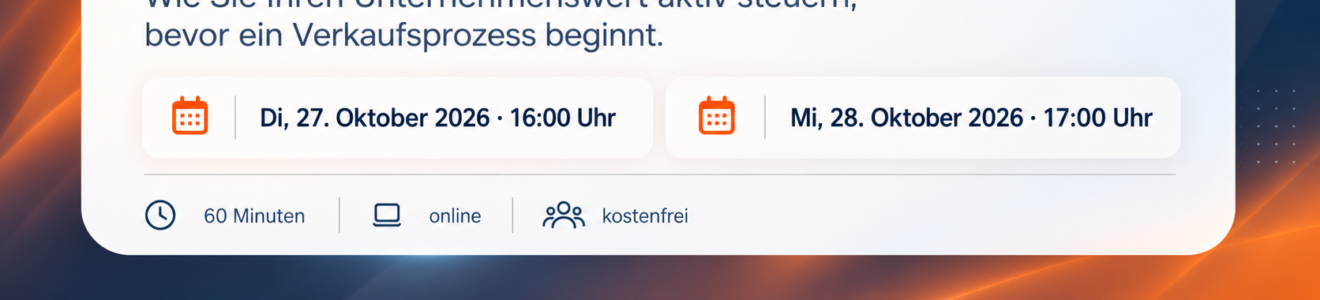 Webinar: M&A-Update 2026 und Exit-Readiness für IT-Unternehmen