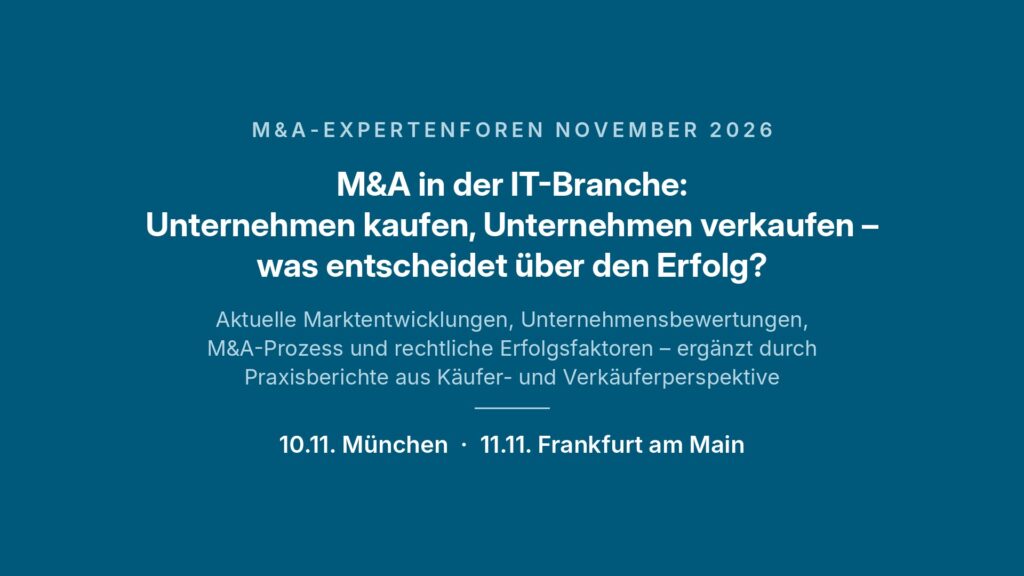 M&A-Expertenforen November 2026